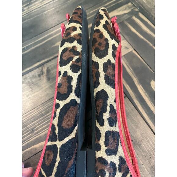 Antonio Melani Baird Calf Hair Animal Print Women 6 Slip On Flats Preppy Mobwife - Picture 3 of 10